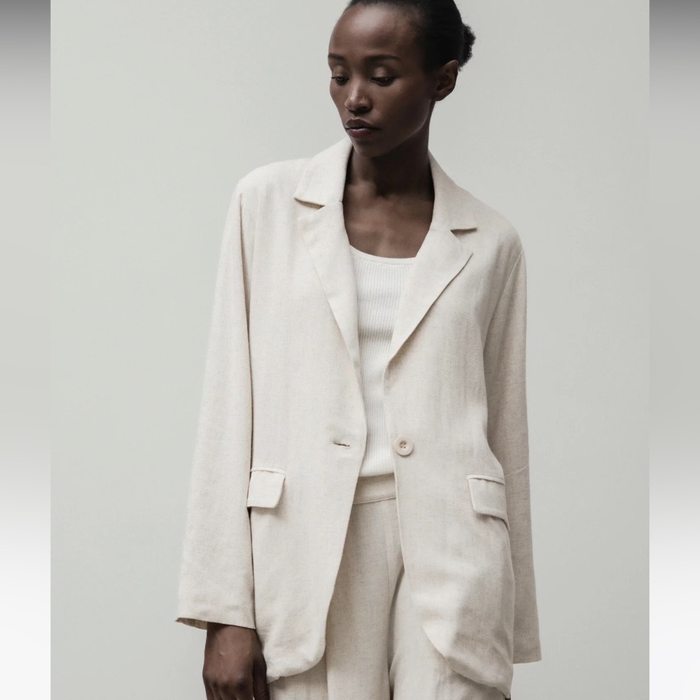 NWT Bobi Black Los Angeles Oversized blazer In Oatmeal